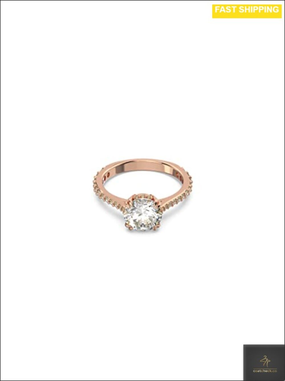 Swarovski Constella Cocktail Ring Princess Cut Clear Crystals